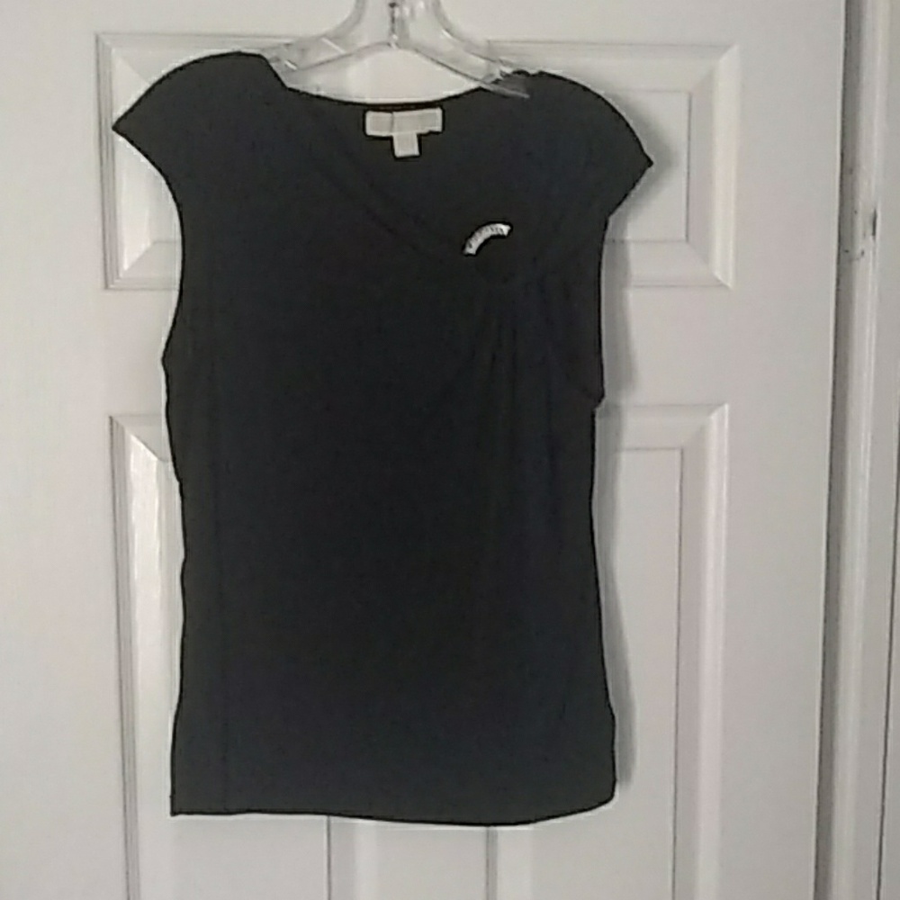 Michael Kors black shirt with gold ring